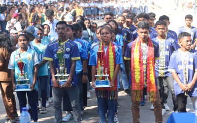 SMAS KATOLIK PANCASILA BORONG BERHASIL BORONG TIGA PIALA LIGA PELAJAR KECAMATAN BORONG